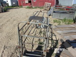 Picture 5 of 6 --3  steel crates solid iron with dividers .  Nipple water for sow and piglet . Stainless sow feeder. Steel and plastic dividers - $150 each  These can be disassembled and put on a pallet