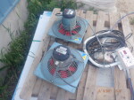 pic 4 of 4 - Two - 10 inch,  2E25 fans with hoods,  3200 RPM - 240 volt. These were running when removed less than a month ago .
1-Phase Exhaust Fan - $150 each - cost almost $500 new