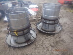 pic 1 of 3 - 2 Stainless steel rotary feeders at $120 each -  Steel guard so that they can't root  the feed out