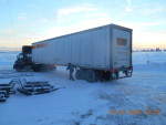 Yrc freight truck picking up Ohio and Colorado pallets