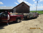 Load headed to Brillion and Bonduel Wisc. 5 ss crates and 9 ss feeders